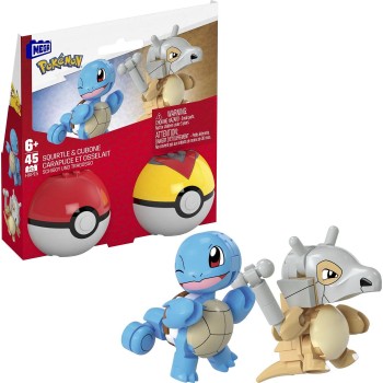 MEGA Pokemon-Pokeball Σετ Των 2 Pokemon Squirtle And Cubone Pokemon Κατασκευών HXP11 / HXP15 194735235728