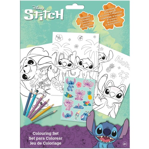 kids licensing Disney Stitch KL Σετ Χρωματισμού Με Αυτοκόλλητα Stitch ST00105 5903235687228