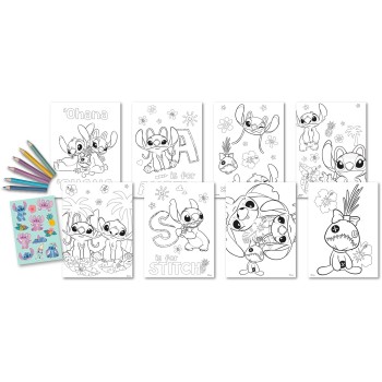 kids licensing Disney Stitch KL Σετ Χρωματισμού Με Αυτοκόλλητα Stitch ST00105 5903235687228