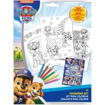 kids licensing Colouring Set With Pencil Colours And Paw Patrol Stickers PW20005 8435507891905