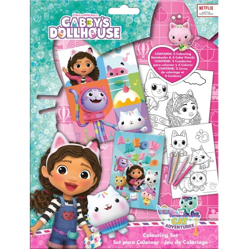 kids licensing Gabbys Dollhouse KL Σετ Χρωματισμού Με Αυτοκόλλητα Cabbys Dollhouse GD00083 8435507885560