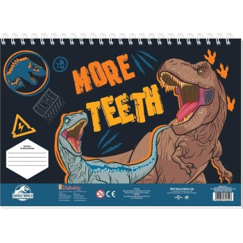 Diakakis imports Jurassic World Μπλοκ Ζωγραφικής Jurassic 23X33 40Φυλ Αυτοκ-Στενσιλ- 2Σελ ΧΡ - 1 Τμχ 000572011 5205698748226