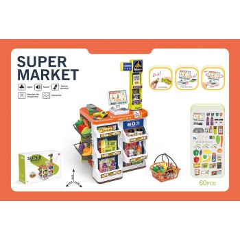 Toys-shop Choice Supermarket Set Without 2*AAA+2*AA Batteries With 60 Accessories JU096204 6990225962044