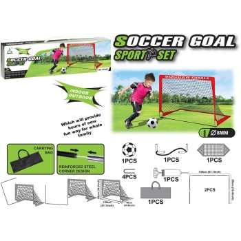 Toys-shop Choice Τέρμα Ποδοσφαίρου Με Μπάλα Και Τρόμπα Sport Set Soccer Goal  JS082532 6990225825325