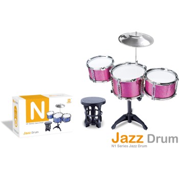 Toys-shop Choice N1 Series Jazz Drum Set With 3 Drums And 1 Chair JM095806 6990225958061