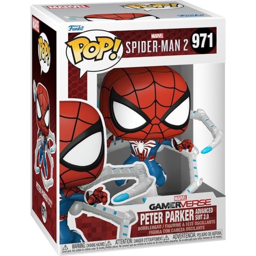 Funko Spiderman Pop! Marvel Gamervese: Spider-Man 2 - Peter Parker (Advanced Suit 2.0) 971 Bobble-Head Φιγούρα Βινυλίου 093353 8