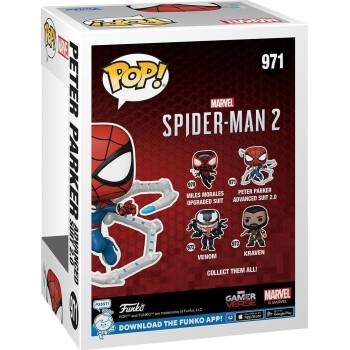 Funko pop! games: spider-man 2- peter parker suit - spider-man 2 video game - col 093353 889698761093