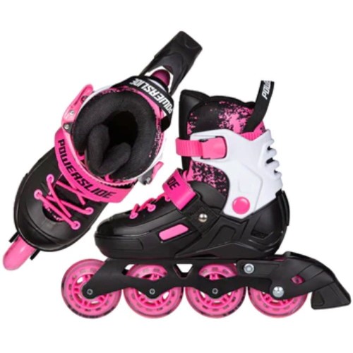 POWERSLIDE khaan magic pink αυξομειούμενα πατίνια - μαύρο/λευκό/ροζ χρώμα μαύρο-λευκό-ροζ, μέγεθος 39-42 19.940717/39 4040333604