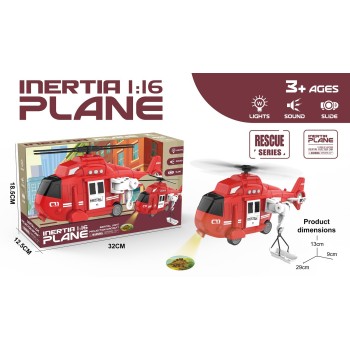 Toys-shop Choice Friction Power Plane With Light And Music+Projection,3*AG13 With Battery JA125354 6990225253548