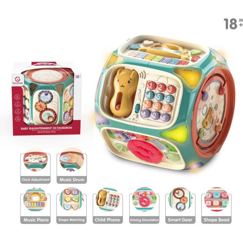 Toys-shop Choice Baby Enlightenment Octahedron With Light,Music(3*AA Without Battery) JM099383 6990225993833
