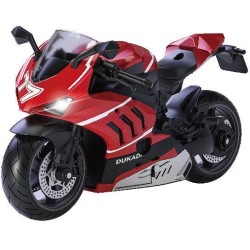 Toys-shop Choice 1:12 Pull Back Alloy  Motorcycle With Light And Sound+3*LR41 Battery JC120045 6990225200450