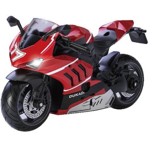 Toys-shop Choice 1:12 Pull Back Alloy  Motorcycle With Light And Sound+3*LR41 Battery JC120045 6990225200450