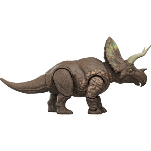 Mattel Jurassic World Rebirth Gigantic Thrashers Eotriceratops Dinosaur Figure Toy, Tail Activated Attack JGB92 / JGB93 19473530