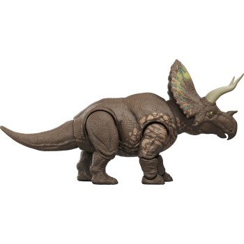 Mattel Jurassic World Rebirth Gigantic Thrashers Eotriceratops Dinosaur Figure Toy, Tail Activated Attack JGB92 / JGB93 19473530