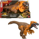 Mattel Jurassic World Rebirth Wild Roar Utahraptor Dinosaur Toy, Tail Controlled Attack Chomp & Sound JGB87 / JGC80 194735310791