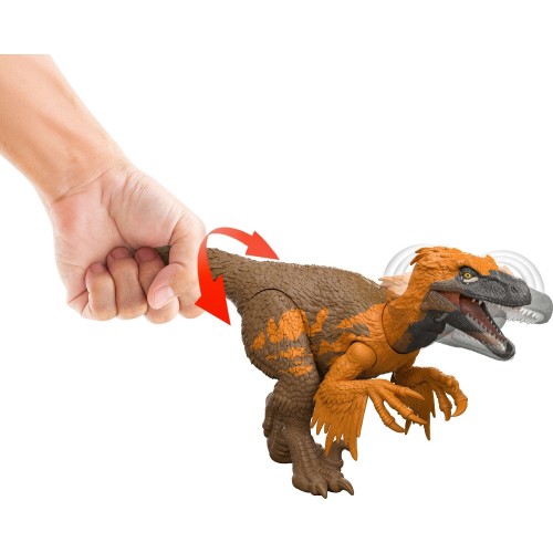 Mattel Jurassic World Rebirth Wild Roar Utahraptor Δεινόσαυρος Με Κινούμενα Μέλη Tail Controlled Attack Chomp & Sound  JGB87 / J