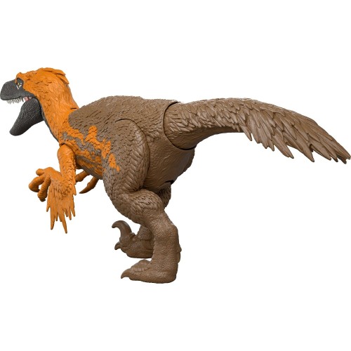 Mattel Jurassic World Rebirth Wild Roar Utahraptor Dinosaur Toy, Tail Controlled Attack Chomp & Sound JGB87 / JGC80 194735310791