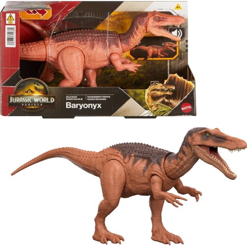Mattel Jurassic World Rebirth Wild Roar Baryonyx Δεινόσαυρος Με Κινούμενα Μέλη Tail Controlled Attack Chomp & Sound JGB87 / JGC7
