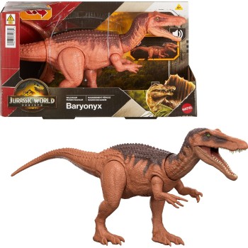 Mattel Jurassic World Rebirth Wild Roar Baryonyx Dinosaur Toy, Tail Controlled Attack Chomp & Sound JGB87 / JGC79 194735310784