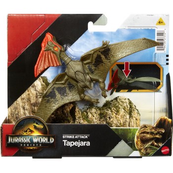 Mattel Jurassic World Rebirth Strike Attack Tapejara Dinosaur Toy, Single Strike Action, Authentic & Posable JGB77 / JCL63 19473