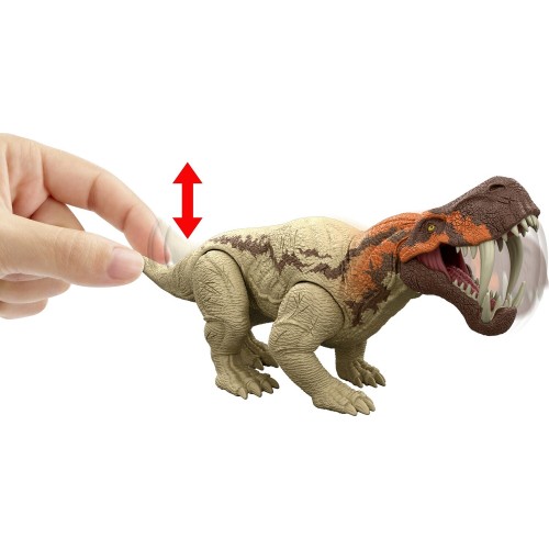 Mattel Jurassic World Rebirth Strike Attack Inostrancevia Dinosaur Toy With Single Strike Action, Authentic Posable Design JGB77