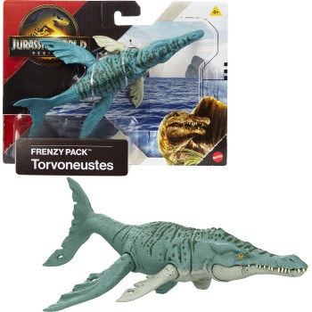 Mattel Jurassic World Rebirth Frenzy Pack Torvoneustes Dinosaur Figure, Authentic Toy, Digital Play JGB72 / JCL54 194735272921