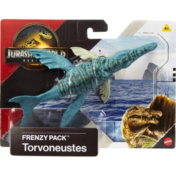 Mattel Jurassic World Rebirth Frenzy Pack Torvoneustes Dinosaur Figure, Authentic Toy, Digital Play JGB72 / JCL54 194735272921