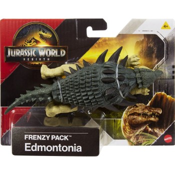 Mattel Jurassic World Rebirth Frenzy Pack Edmontonia Dinosaur Figure, Authentic Toy, Digital Play JGB72 / JCL50 194735272969
