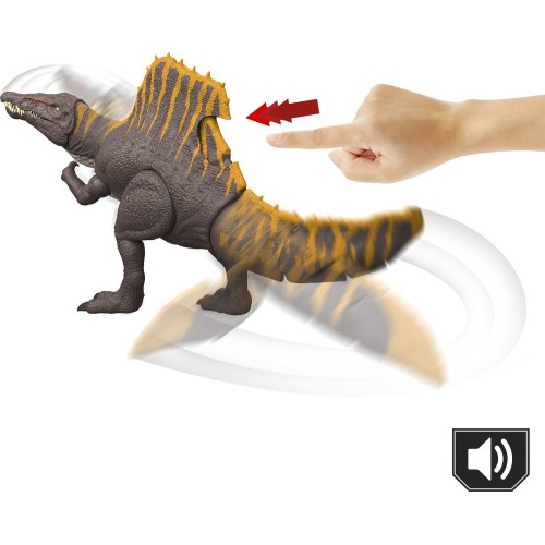 Mattel Jurassic World Rebirth Tail Thrasher Spinosaurus Action Figure, Dinosaur Toy With 2 Attack Moves JGB56 194735309498