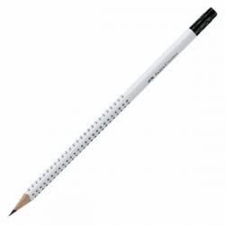 Faber-Castell Μολύβι Grip Me Γόμα Λευκό Ηβ 100-058-762 4005400097106