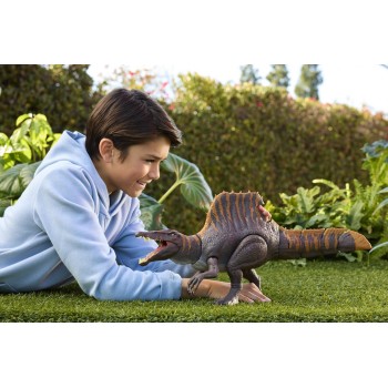 Mattel Jurassic World Rebirth Tail Thrasher Spinosaurus Action Figure, Dinosaur Toy With 2 Attack Moves JGB56 194735309498