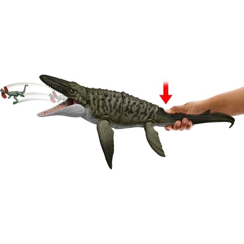 Mattel Jurassic World Rebirth Bite N Blast Mosasaurus And Mini Dilophosaurus Με Λειτουργία Κίνησης Και Ήχους Φιγούρα Παιχνιδιού 
