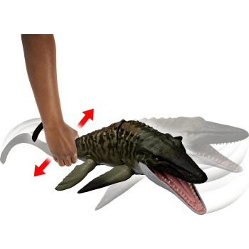 Mattel Jurassic World Rebirth Bite N Blast Mosasaurus Action Figure And Mini Dilophosaurus Dinosaur Toy JCH00 194735270620