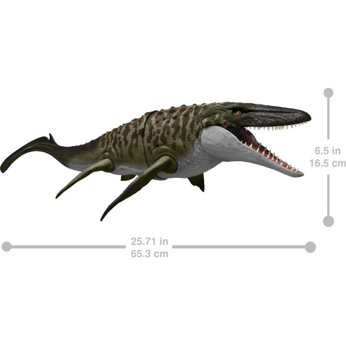 Mattel Jurassic World Rebirth Bite N Blast Mosasaurus And Mini Dilophosaurus Με Λειτουργία Κίνησης Και Ήχους Φιγούρα Παιχνιδιού 