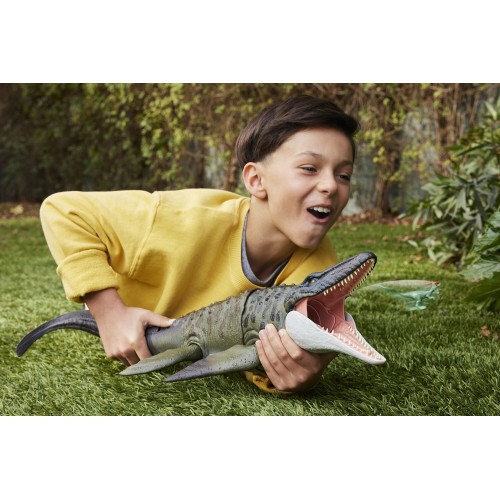 Mattel Jurassic World Rebirth Bite N Blast Mosasaurus And Mini Dilophosaurus Με Λειτουργία Κίνησης Και Ήχους Φιγούρα Παιχνιδιού 