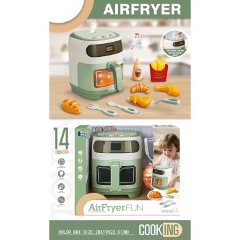 Toys-shop Choice B/O Airfryer With Light And Sound+Spray(3*AA Not Battery) JU105076 6990225050765