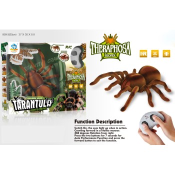 Toys-shop Choice R/C Spider With Light(Spider 3*AA,Remote Control 3*AA Not Battery) JF093629 6990225936298