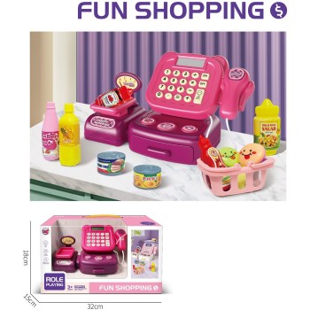 Toys-shop Choice Cash Register With Light And Sound Set(2*AA Not Battery) JU105284 6990225052844