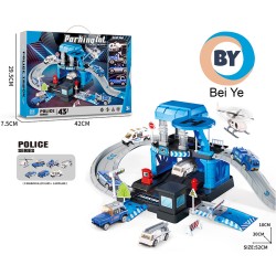 Toys-shop Choice Parking Set With 3Pcs Slide Alloy Car,1Pcs Plane JI062979 6990225629794