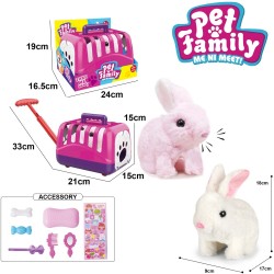 Toys-shop Choice B/O Λούτρινο Κουνελάκι Με Βαλιτσάκι Μεταφοράς  JB075908 6990225759088