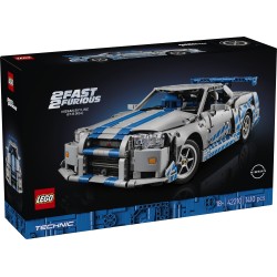 LEGO Technic 2 fast furious nissan skyline gt-r r34 car 42210 5702017816333