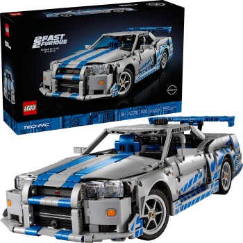 LEGO technic 2 fast furious αυτοκίνητο nissan skyline gt-r (r34) 42210 5702017816333