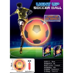 Toys-shop Choice Μπάλα Ποδοσφαίρου 18 Εκ. Με Φως Και Τρόμπα JS082669 6990225826698