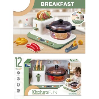 Toys-shop Choice B/O Breakfast Machine With Light And Sound(3*AA Not Battery) JU105071 6990225050710