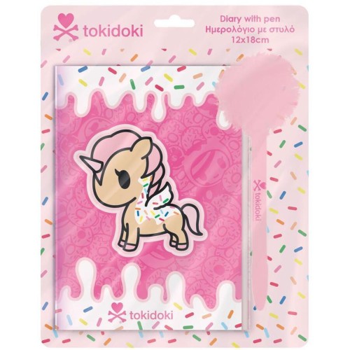 Diakakis imports Tokidoki Diary With Lock 12X18 Cm With Pen And Pom Pom 470314 5205698700408