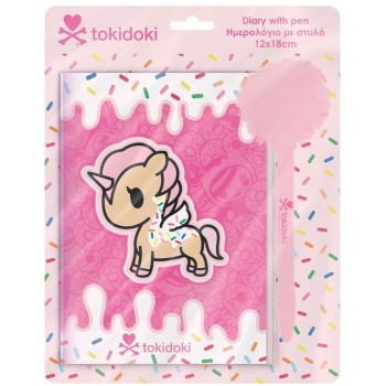 Diakakis imports Tokidoki Diary With Lock 12X18 Cm With Pen And Pom Pom 470314 5205698700408