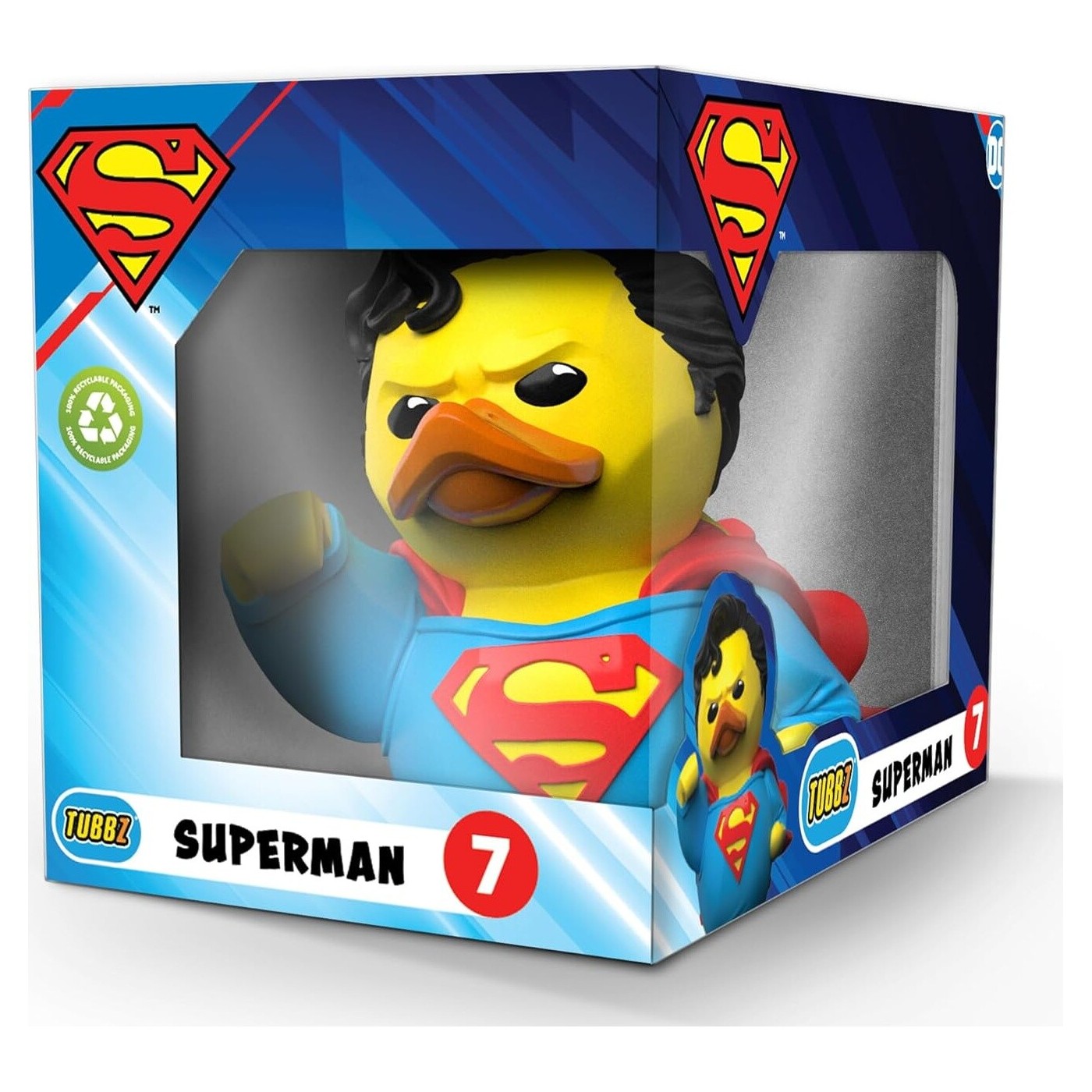 Superman Duck 25cm Wooden Figurine – Hand Painted Freestanding Superduck Costume