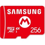 Nintendo Super Mario NSW2 Micro Sd Card Samsung 256GB - Mario Logo  8806095700670