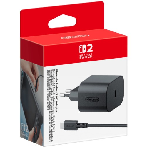Nintendo NSW2 Τροφοδοσία Για Switch 2 Σε Μαύρο Χρώμα (AC ADAPTER EUR.)  045496321352