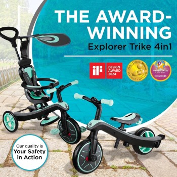 Globber Τρίκυκλο Trike Explorer 4 In 1 Mint 632-206-3 4895224402107